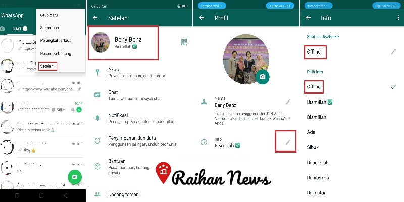 How to Make WhatsApp Last Seen Even Though You Are Online by Changing Account Info